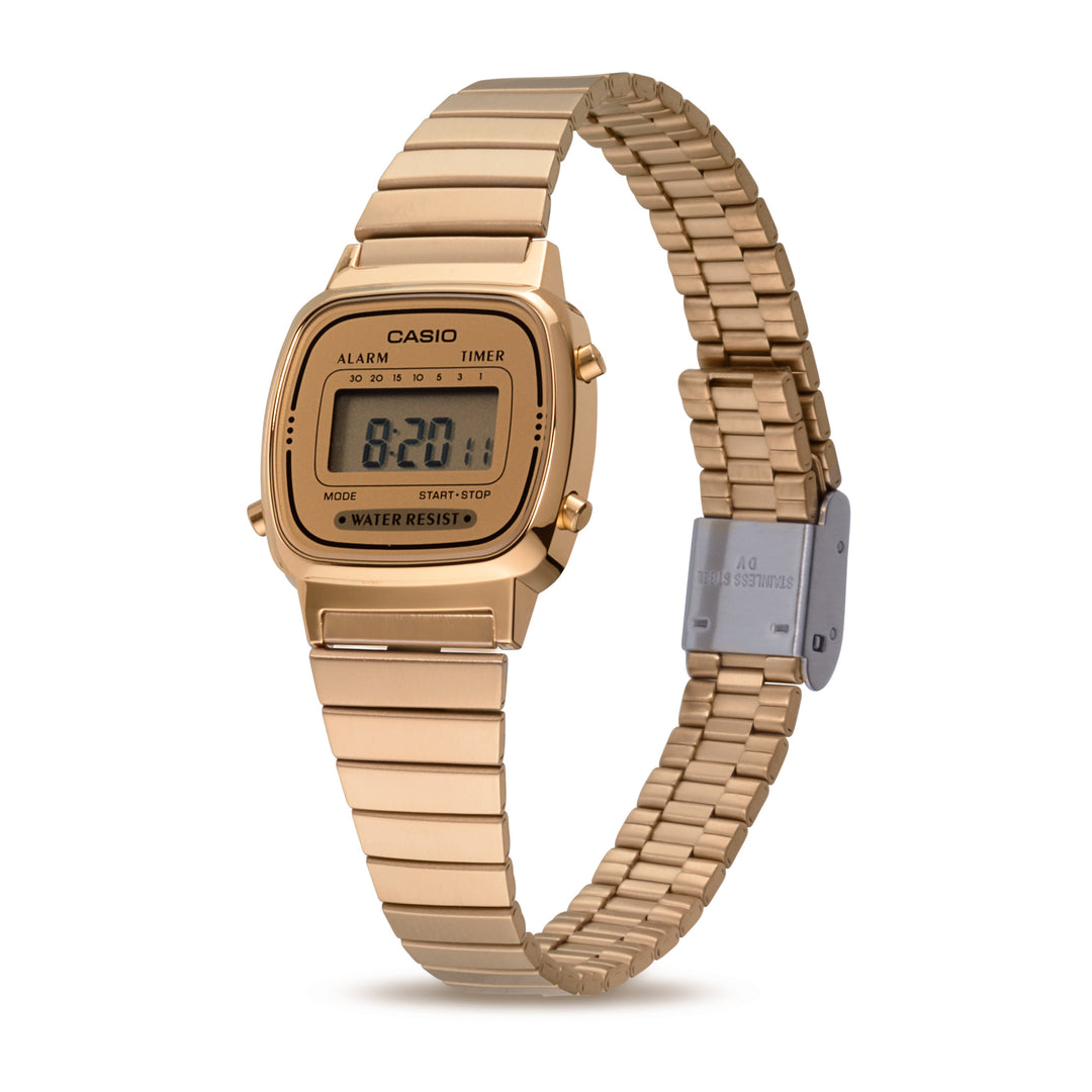 Casio Gold Tone Unisex Digital Watch | Carathea
